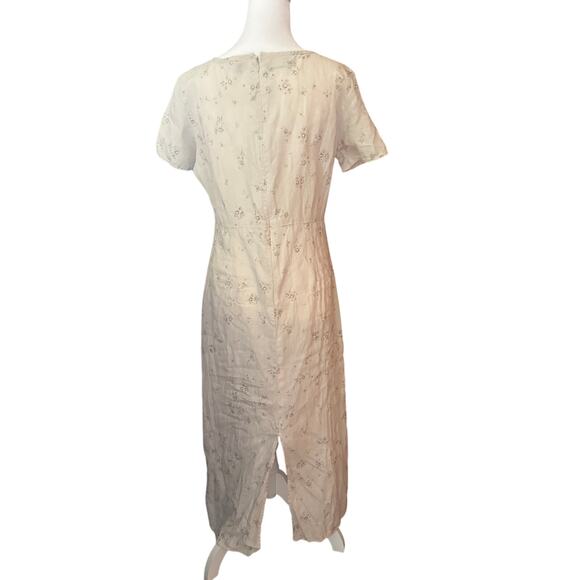 Liz Claborne Lizsport Linen Dress Vintage 90's Size 8 - Picture 2 of 7